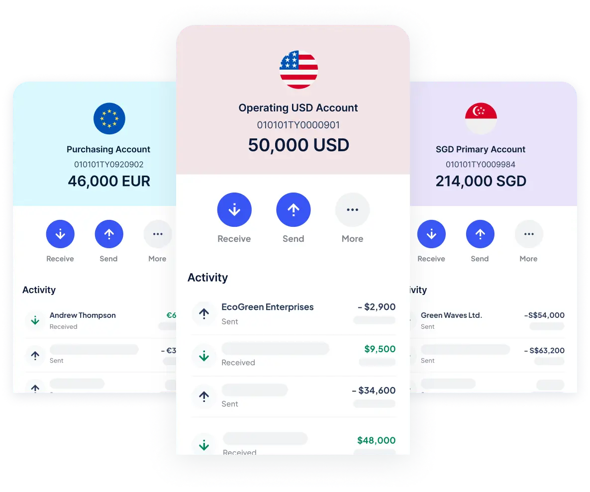 Illustration showcasing multiple currencies for demonstration on mobile app.